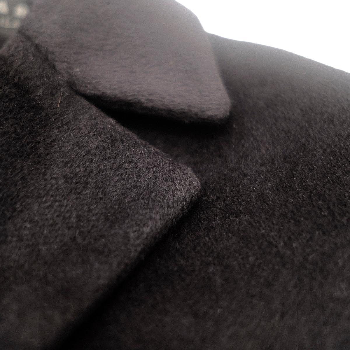 Marni Black Long Wool Coat US 6 For Sale 5