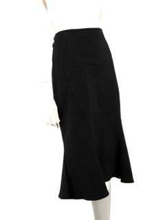 Marni Black Midi Flared Hem Skirt Size M