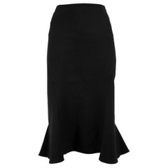 Marni Black Midi Flared Hem Skirt Size M
