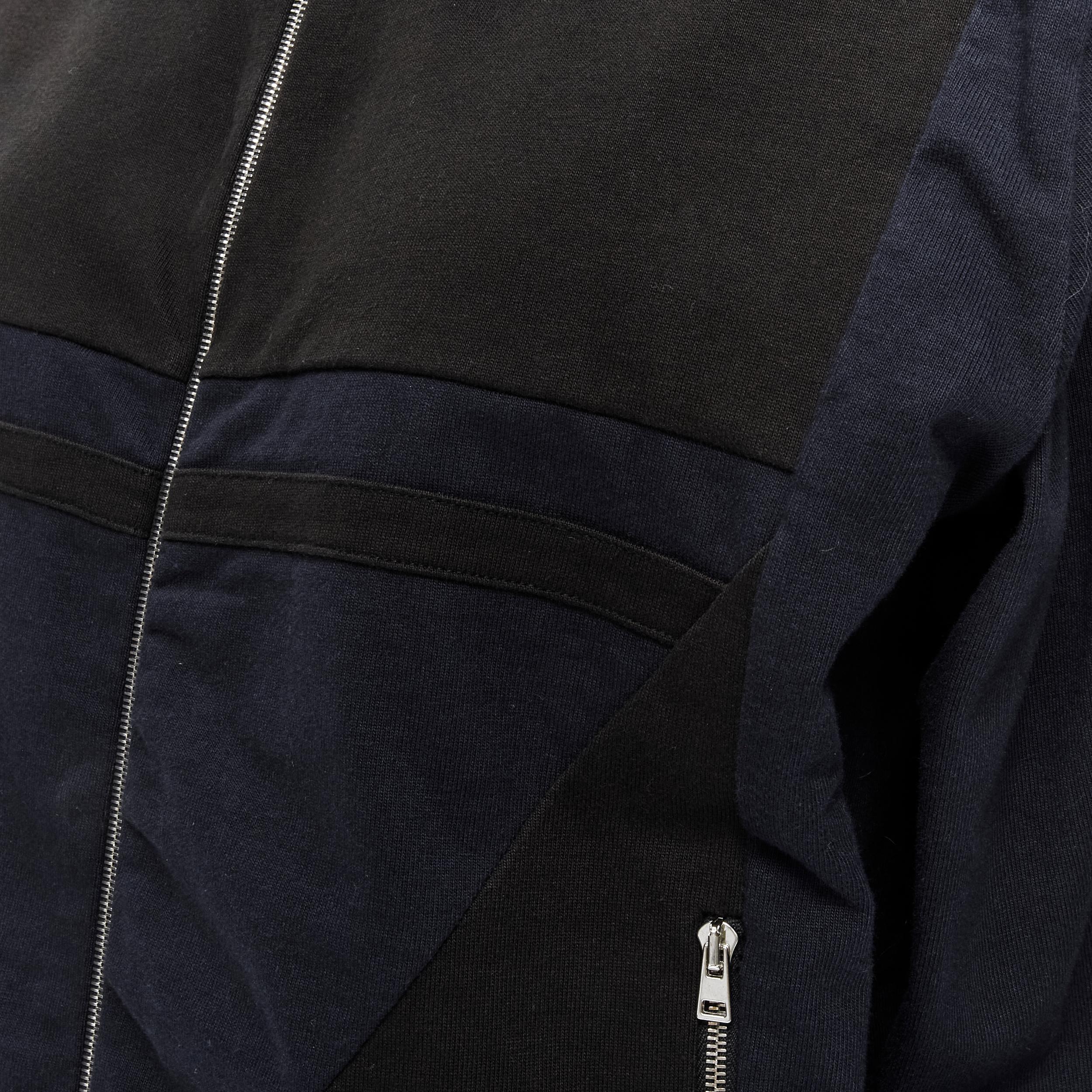 Women's MARNI black navy white geometric colorblock patchwork track jacket IT42 M For Sale