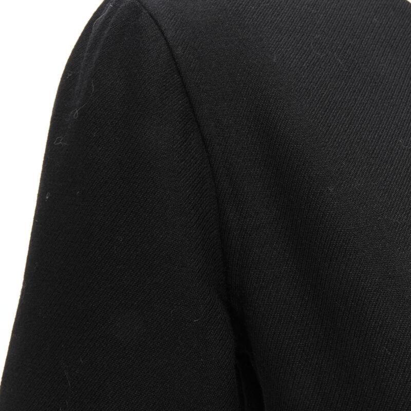 MARNI black nude wool crepe long sleeve bubble skirt fit flared dress IT38 XS For Sale 5