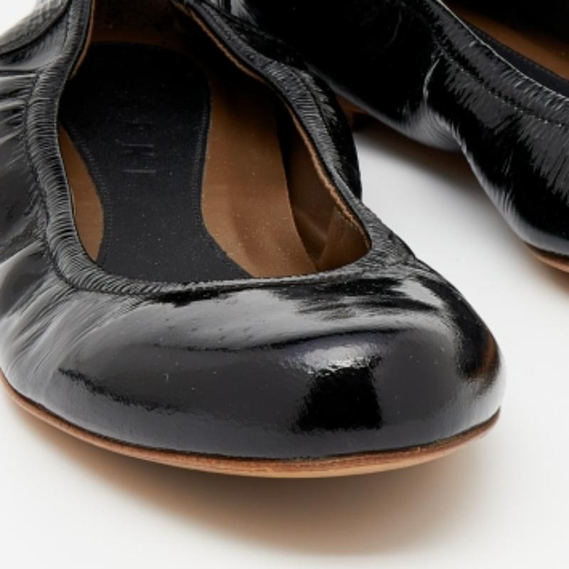 Marni - Ballerine in vernice nera taglia 36 in vendita 2