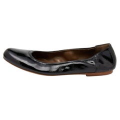 Marni Schwarze Scrunch Ballettschuhe aus Lackleder Größe 36