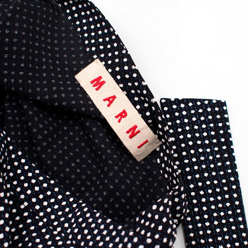 Marni Black Polkadot Tie Back Tunic - Size US 4 For Sale 3