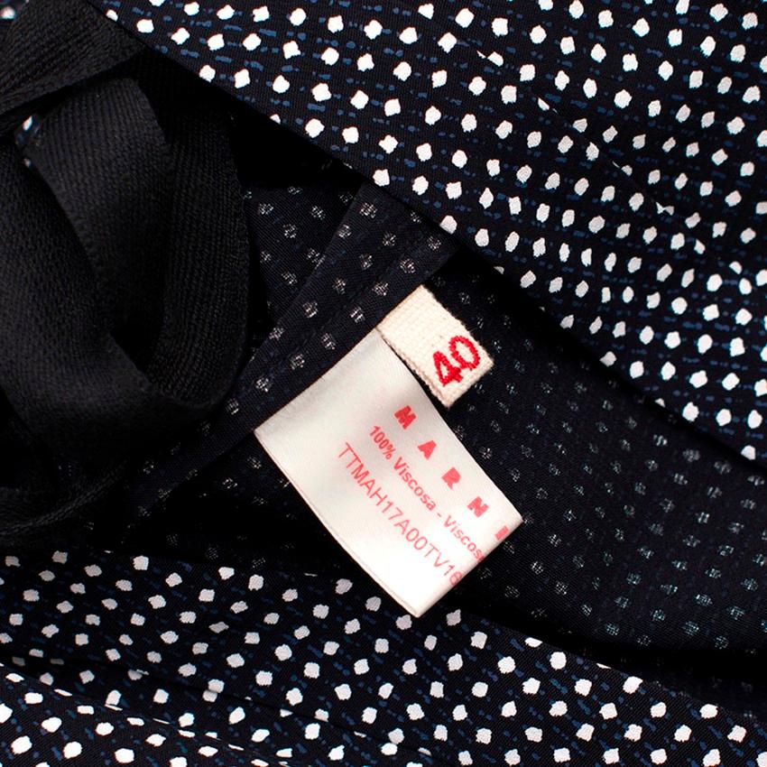Marni Black Polkadot Tie Back Tunic - Size US 4 For Sale 4