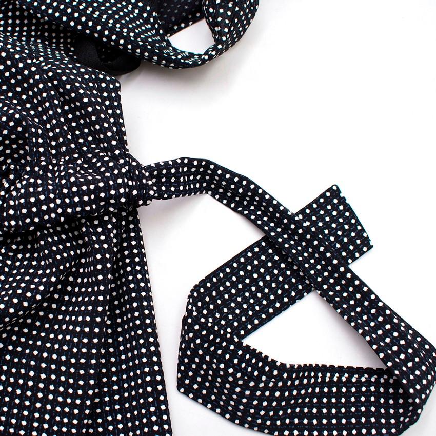 Marni Black Polkadot Tie Back Tunic - Size US 4 For Sale 5