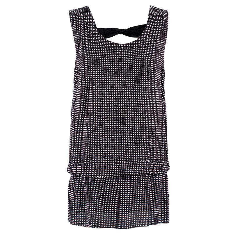 Marni Black Polkadot Tie Back Tunic - Size US 4 For Sale