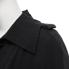 MARNI black polyester box dart layered back flared short trench coat IT38 XS