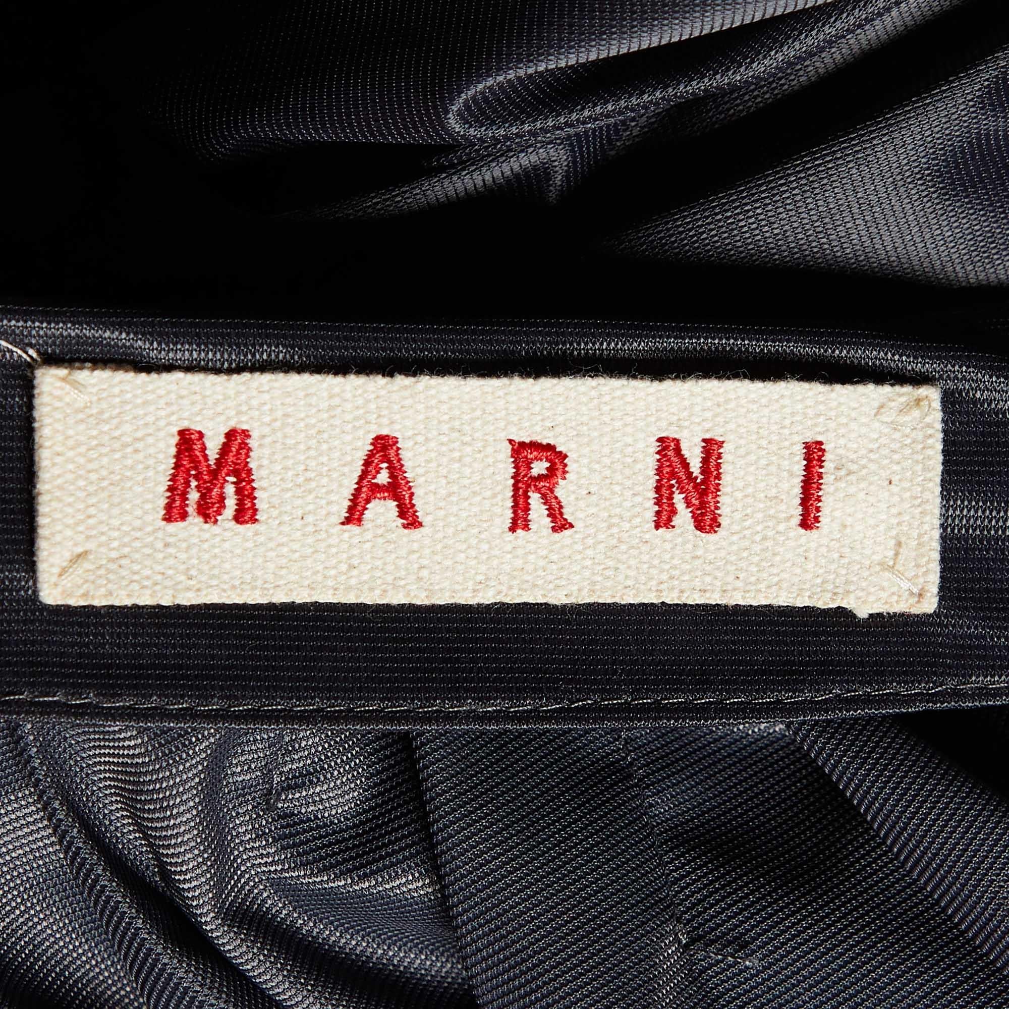 Women's Marni Black Printed Nylon Mini Skirt S For Sale