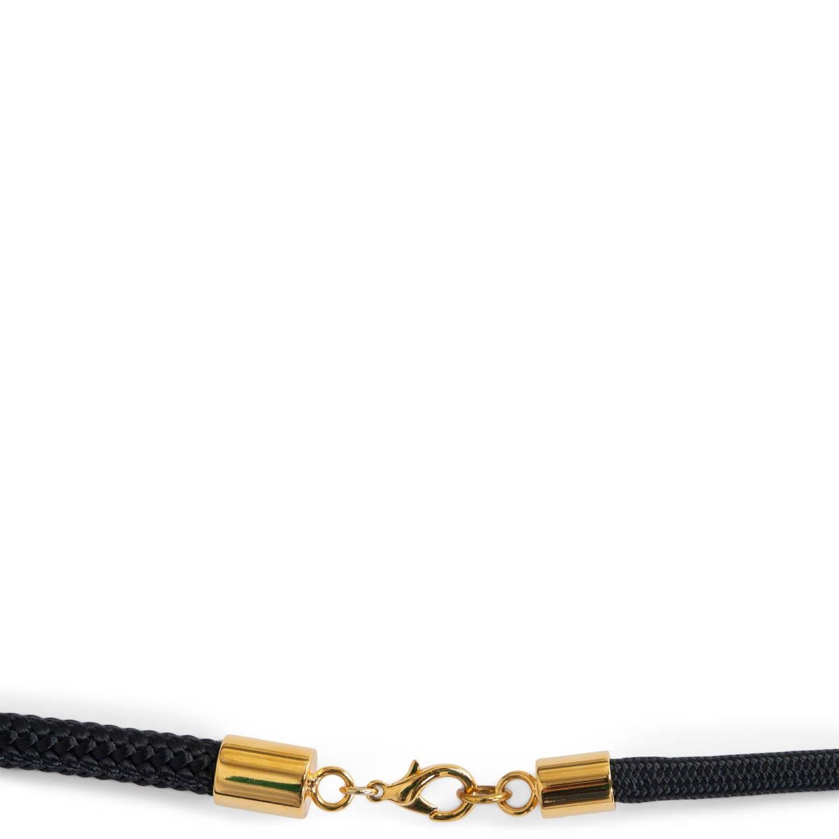 Women's MARNI black ROPE & GOLD METAL Necklace For Sale