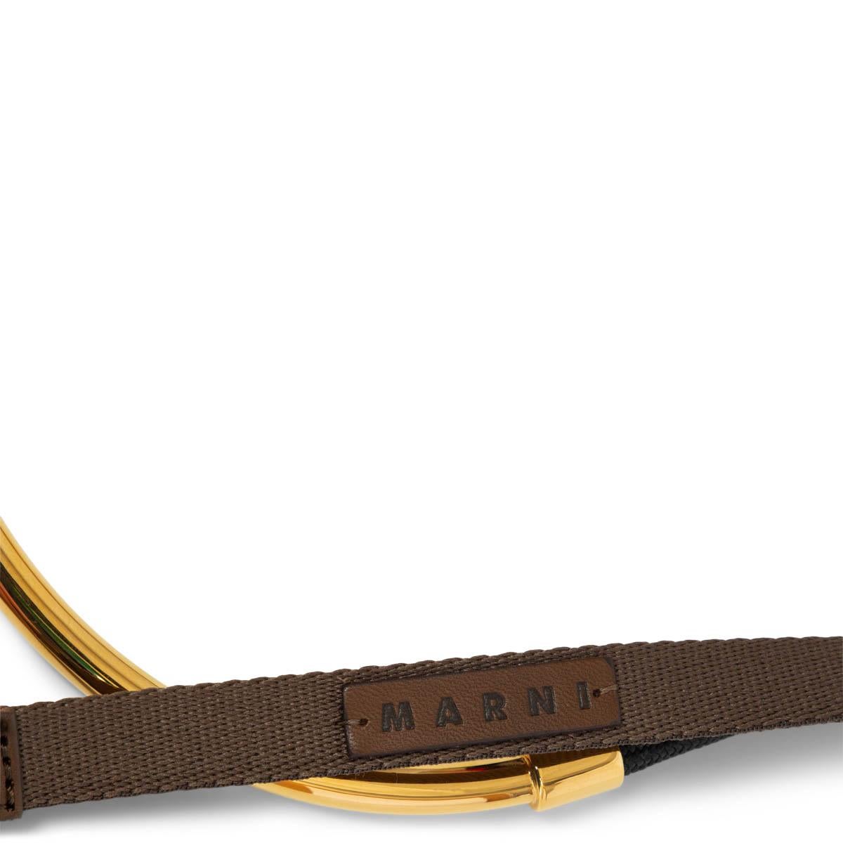 MARNI Halskette aus schwarzem ROPE & GOLD METAL im Angebot 1