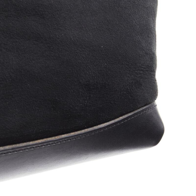 MARNI borsa morbida con manico superiore foderata in shearling nero in vendita 5