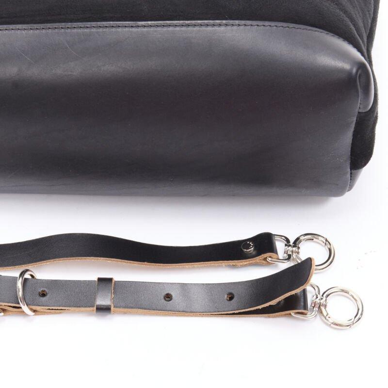 MARNI borsa morbida con manico superiore foderata in shearling nero in vendita 7