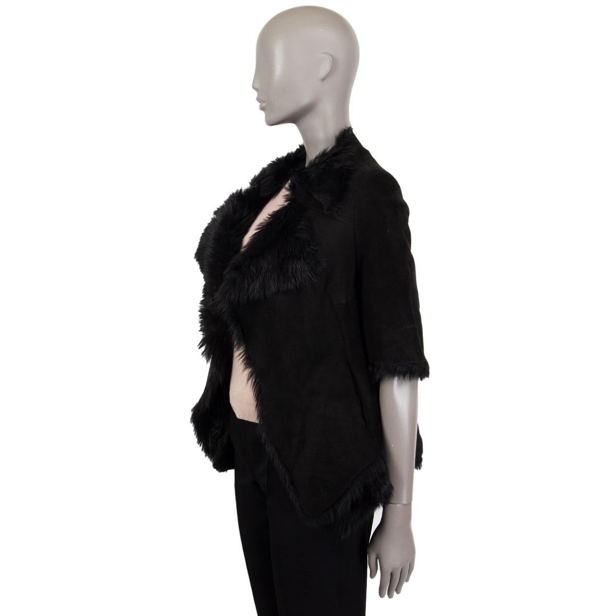 Noir MARNI - Veste noire à manches courtes façon foulard, taille 38 XS en vente