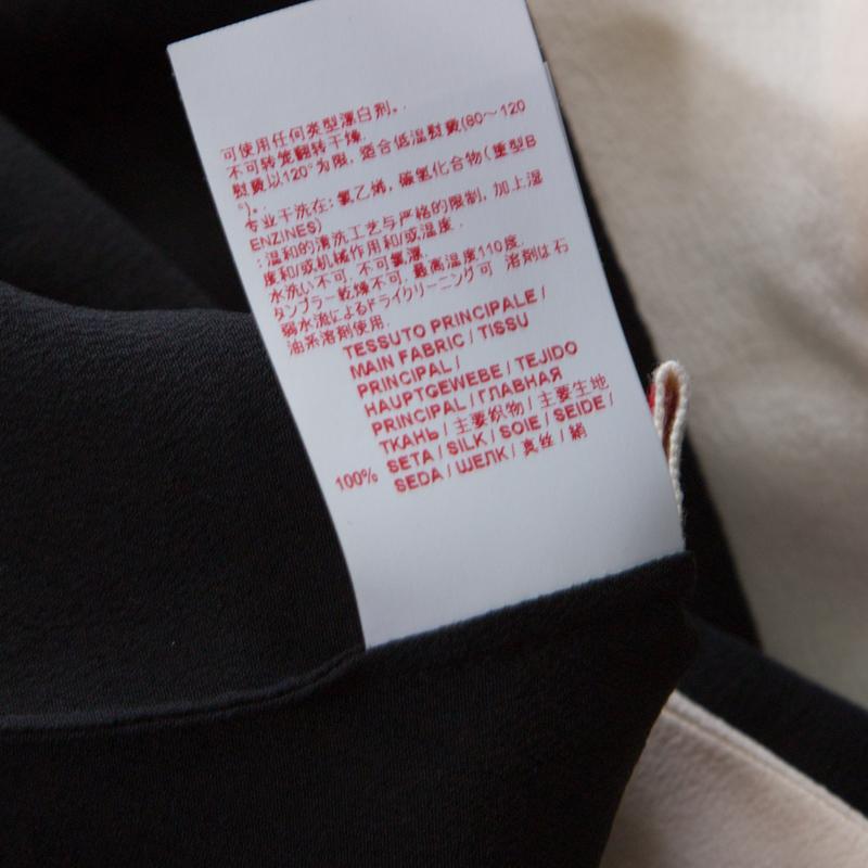 Women's Marni Black Silk Crepe Contrast Collar Detail Short Dress M For Sale