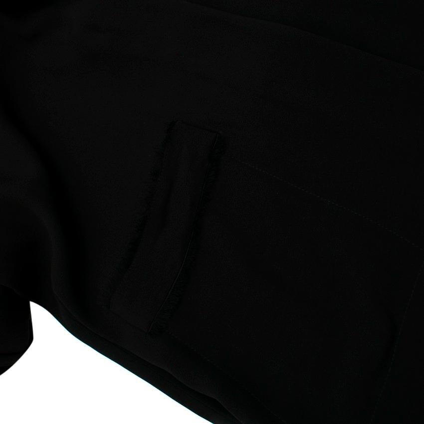 Marni Black V-Neck Embellished Longline Coat Dress - Size US 6 For Sale 3