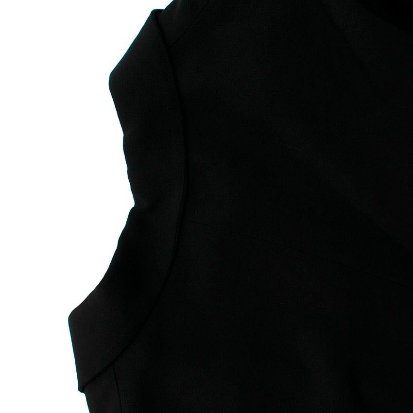 Marni Black V-Neck Embellished Longline Coat Dress - Size US 6 For Sale 4