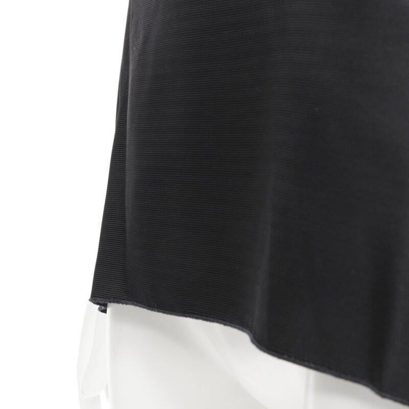 MARNI black V-neck heavy acetate panelled back hem sleeveless boxy top IT38 XS For Sale 6