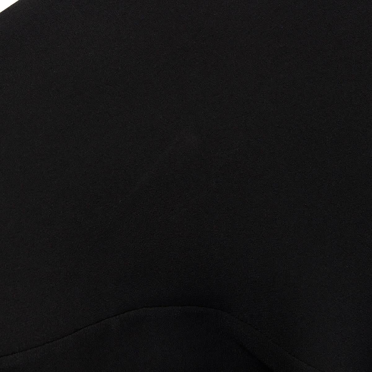 MARNI black viscose BATWING BACK ZIP Blouse Shirt 40 S In Excellent Condition For Sale In Zürich, CH