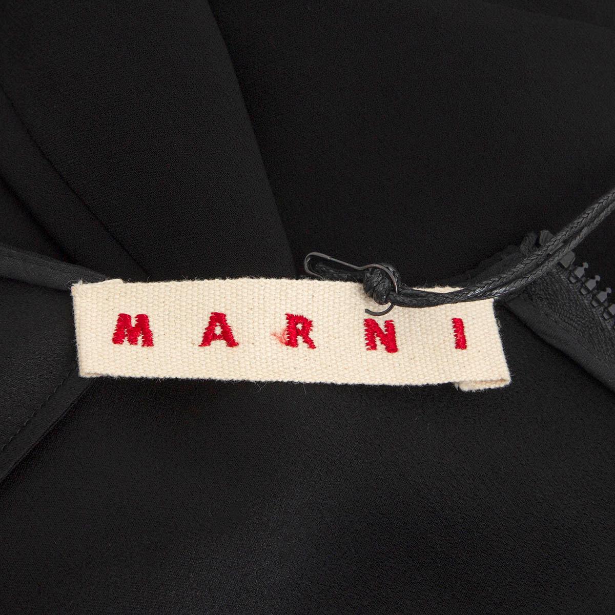 Women's MARNI black viscose BATWING BACK ZIP Blouse Shirt 40 S For Sale