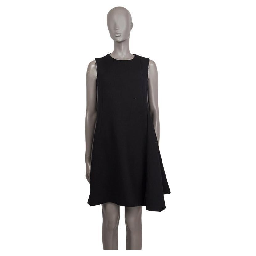 MARNI black wool SLEEVELESS SIDE FLARE Dress 42 M For Sale