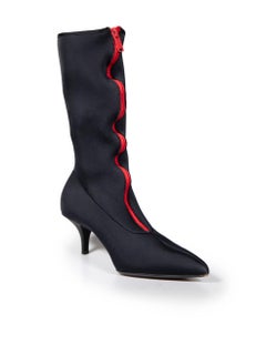 Marni Black Zip Detail Mid Calf Boots Size IT 38