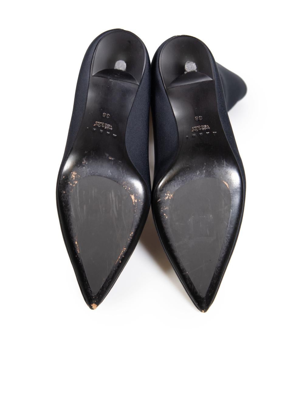 Marni - Bottes mid-calf noires avec fermeture éclair, taille IT 38 Bon état - En vente à London, GB