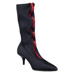 Marni - Bottes mid-calf noires avec fermeture éclair, taille IT 38
