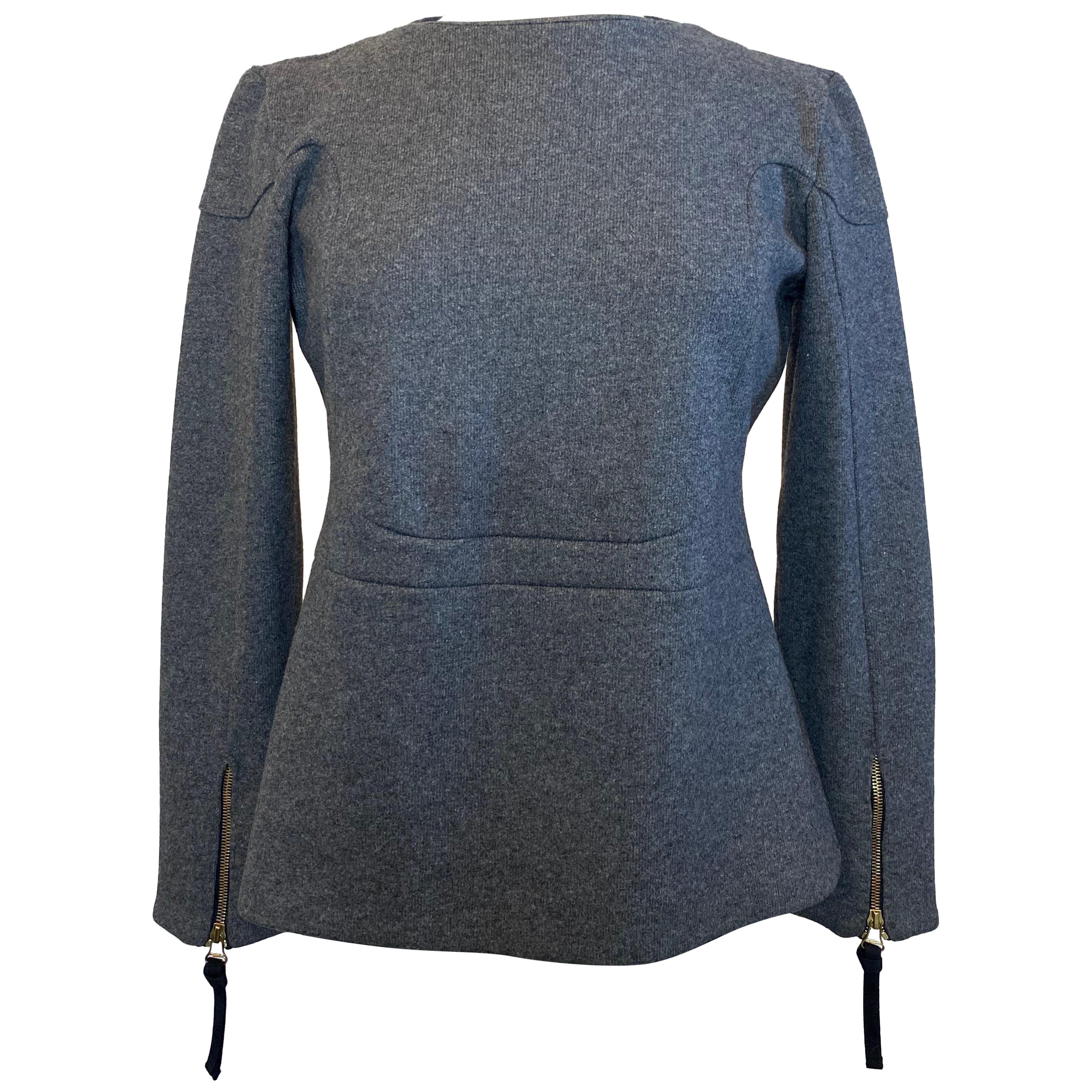 Blusa Marni de lana gris