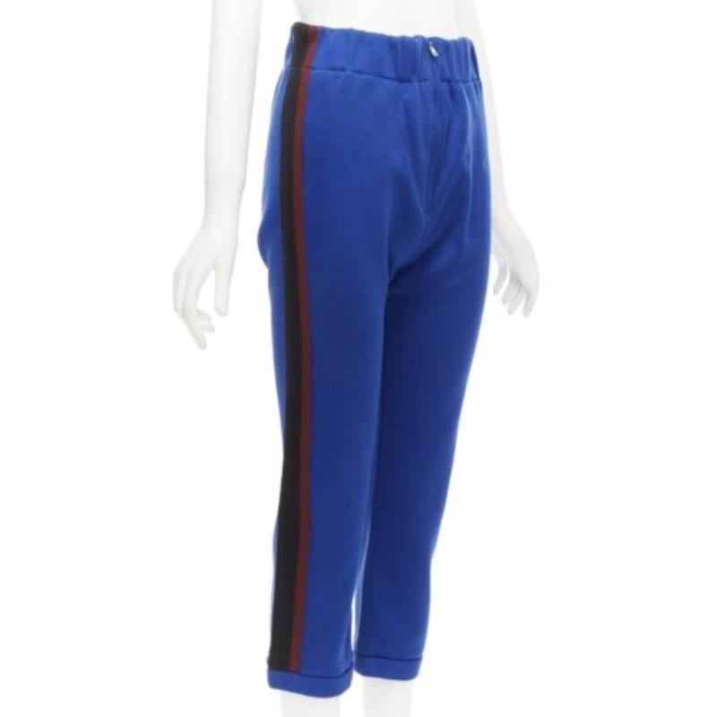 MARNI blue cotton blend brown black tape tapered joggers IT38 XS
Reference: CELG/A00259
Brand: Marni
Material: Cotton, Blend
Color: Blue, Multicolour
Pattern: Solid
Closure: Zip
Extra Details: Front zip closure.
Made in: Italy

CONDITION:
Condition: