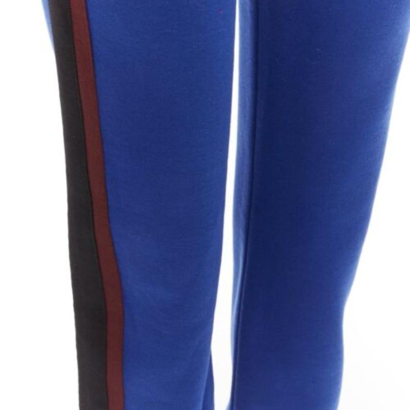 MARNI blue cotton blend brown black tape tapered joggers IT38 XS For Sale 2
