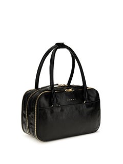 Marni Boxyne Top Handle Bag — Black