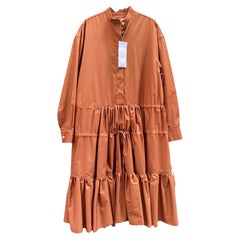 Marni brick orange oversize dress