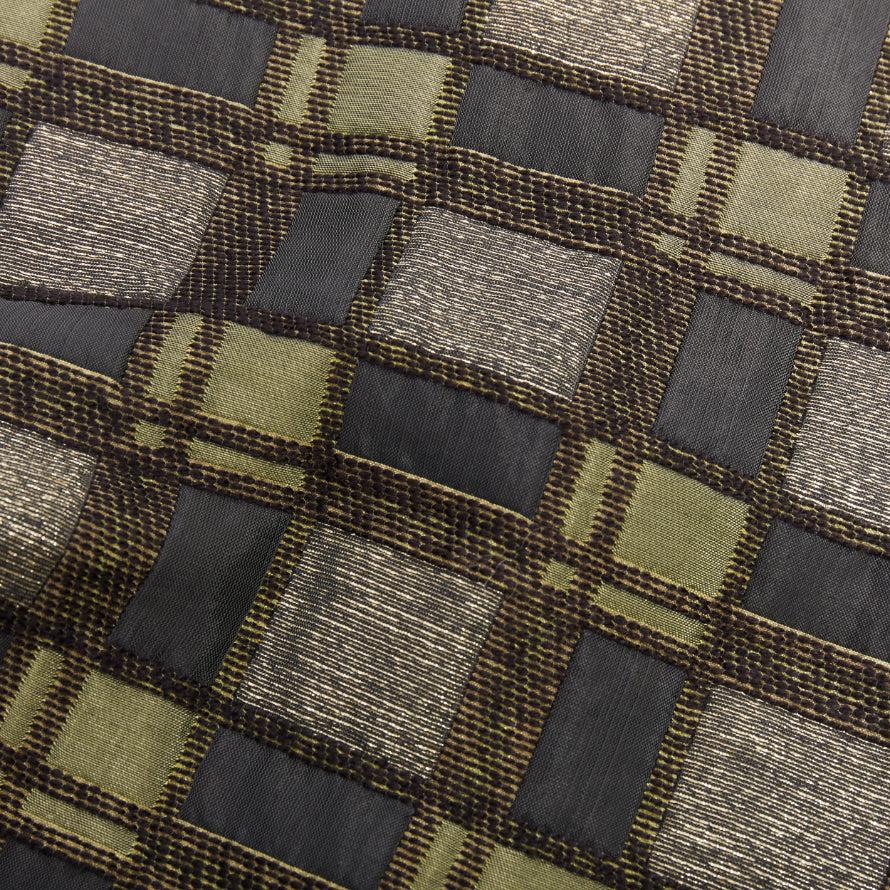 MARNI abito in broccato a quadri con collo impreziosito grigio bronzo IT36 XXS in vendita 2