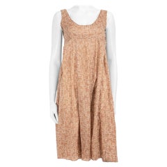 Marni Brown Abstract Sleeveless Midi Dress Size M Marni Brown Abstract Sleeveless Midi Dress Size M