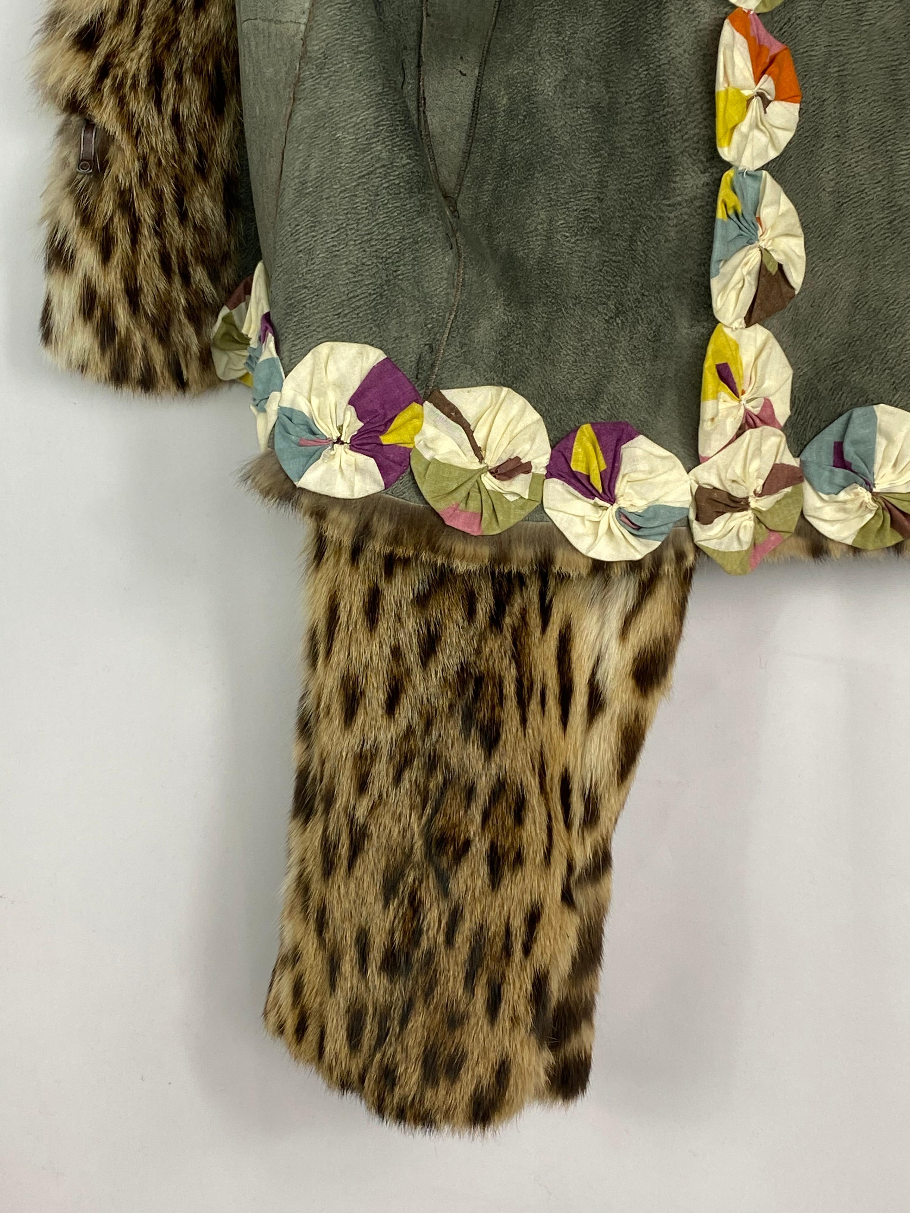 Marni Brown and Black Leopard Animal Fur Jacket Size 42 5