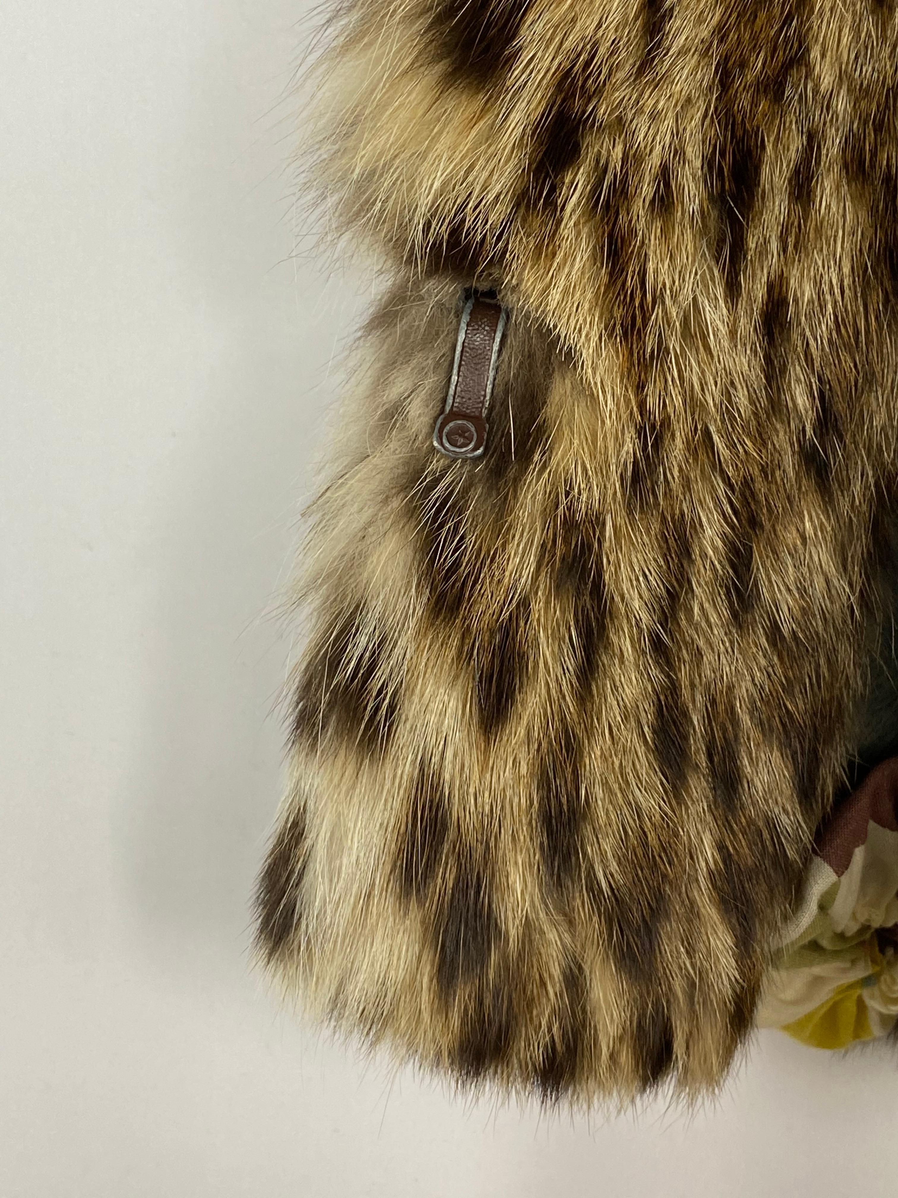 Marni Brown and Black Leopard Animal Fur Jacket Size 42 6