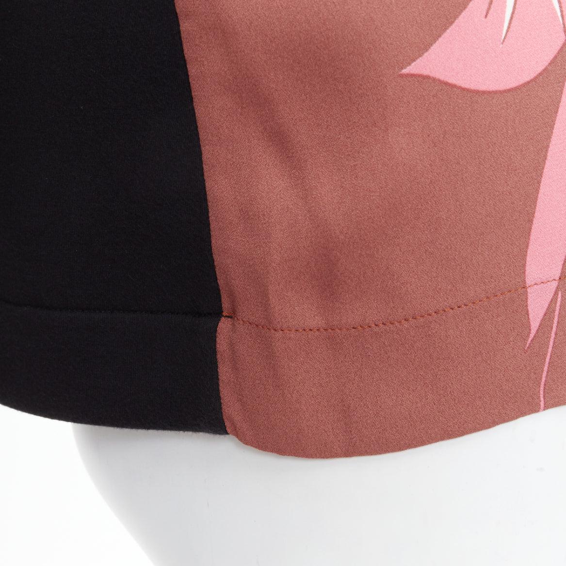 MARNI canotta marrone nera in misto cotone con stampa floreale tropicale IT40 S in vendita 3