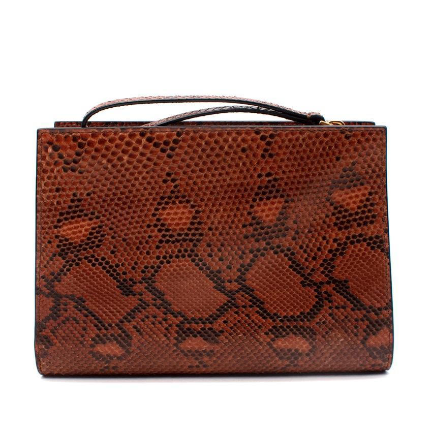 Marni Brown & Black Python Clutch Bag In Excellent Condition For Sale In London, GB