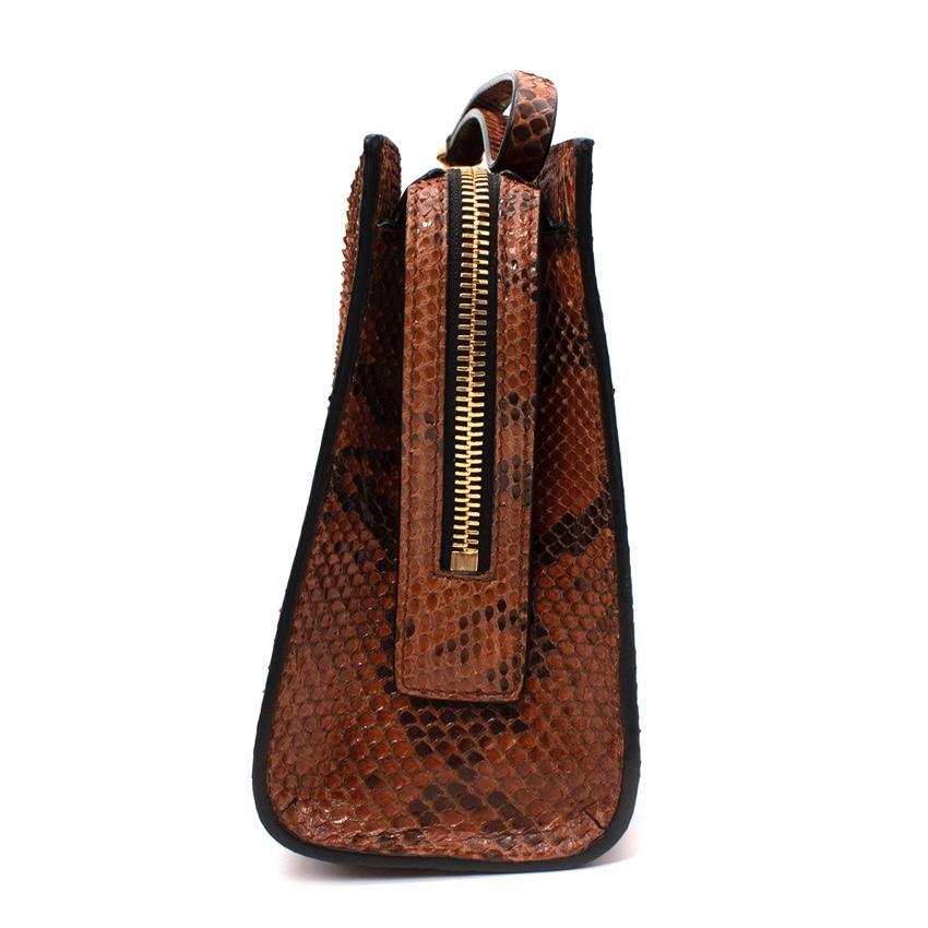 Women's Marni Brown & Black Python Clutch Bag For Sale