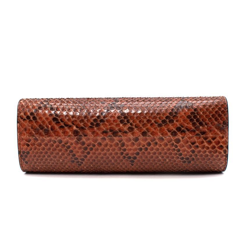 Marni Brown & Black Python Clutch Bag For Sale 1