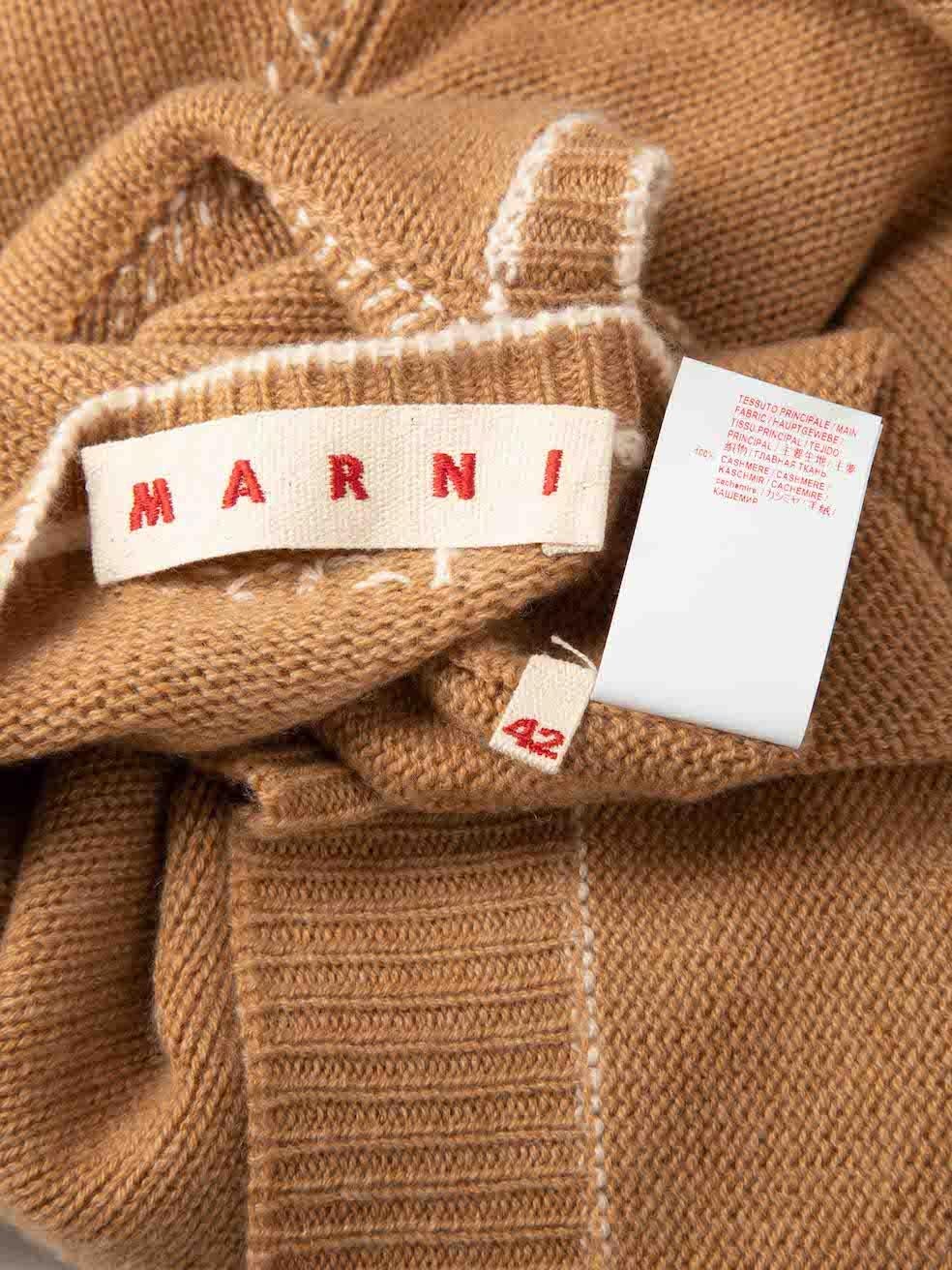 Women's Marni Brown Cashmere Knit Jumper Size M