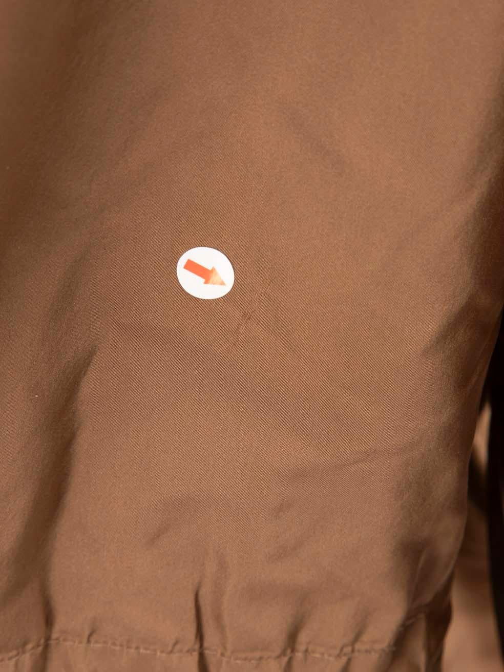 Marni Brown Collapsible Hood Rain Jacket Size XS in vendita 5