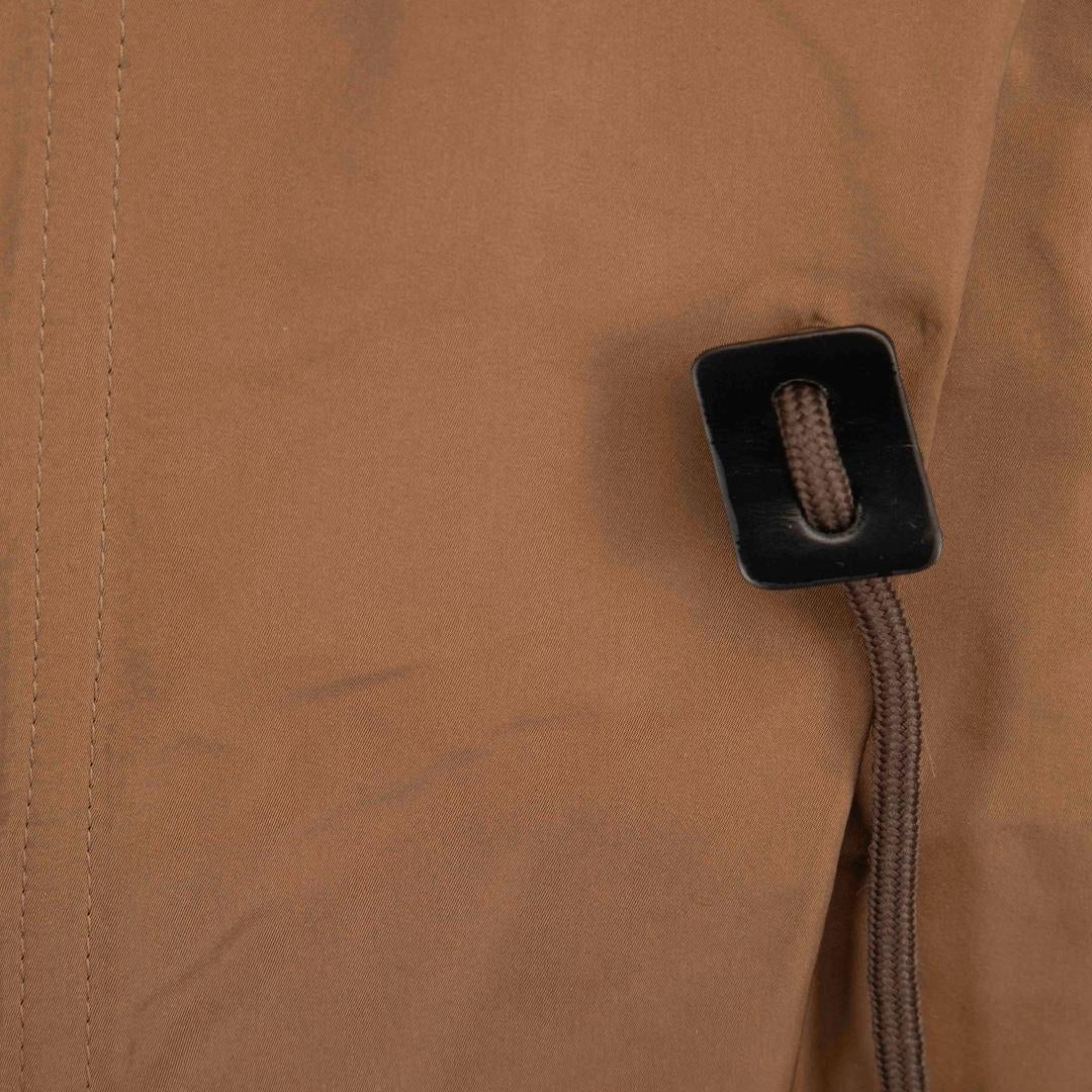 Women's Marni Brown Collapsible Hood Rain Jacket Size XS For Sale