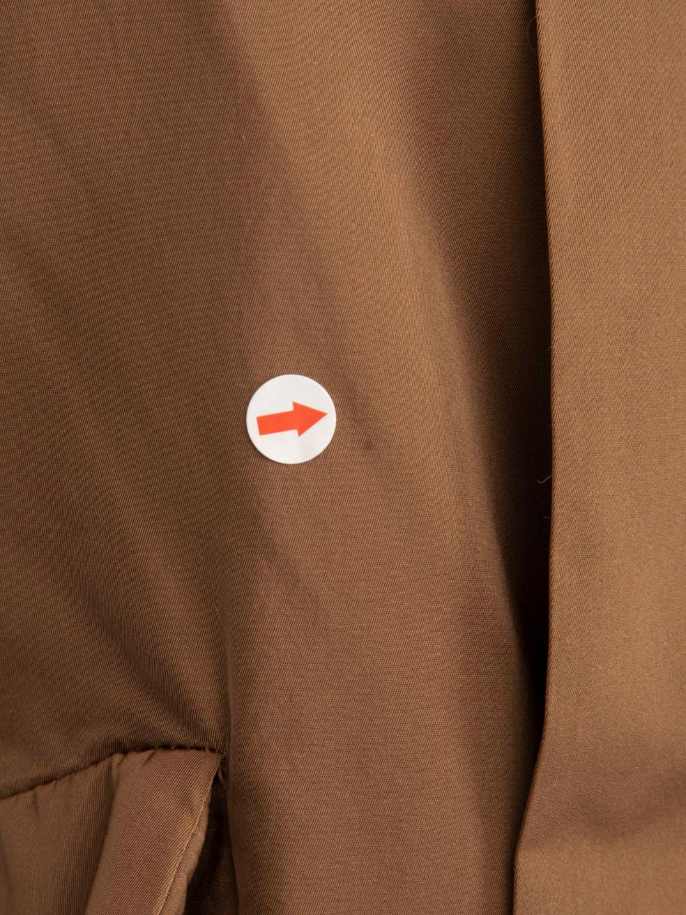 Marni Brown Collapsible Hood Rain Jacket Size XS in vendita 2