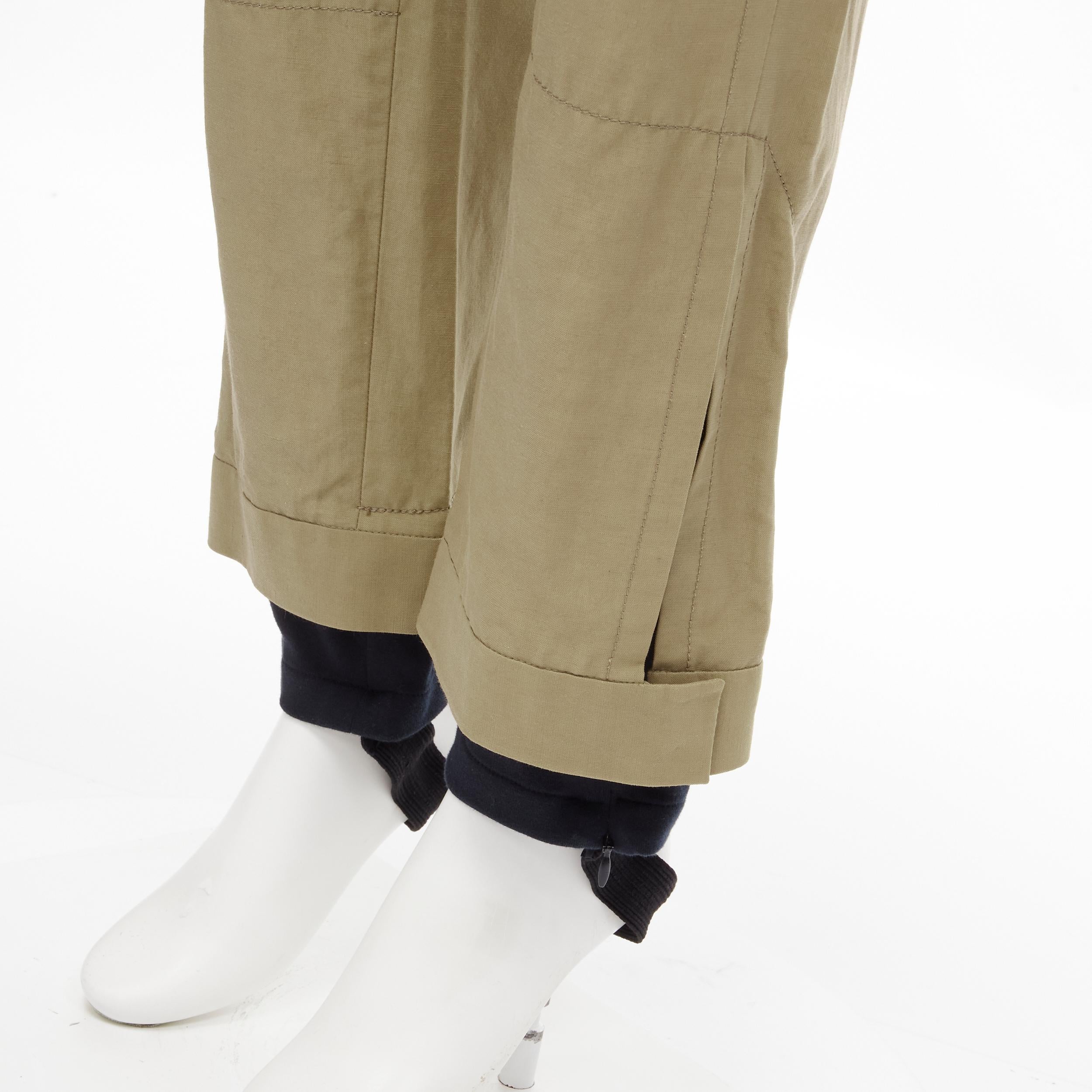 MARNI brown cotton layered hem stirrup jodphur pants IT42 S 
Reference: CELG/A00104 
Brand: Marni 
Collection: 2011 
Material: Cotton 
Color: Brown 
Pattern: Solid 
Closure: Zip 
Extra Detail: 4-pocket at front. Dropped crotch. Faux layered hem.