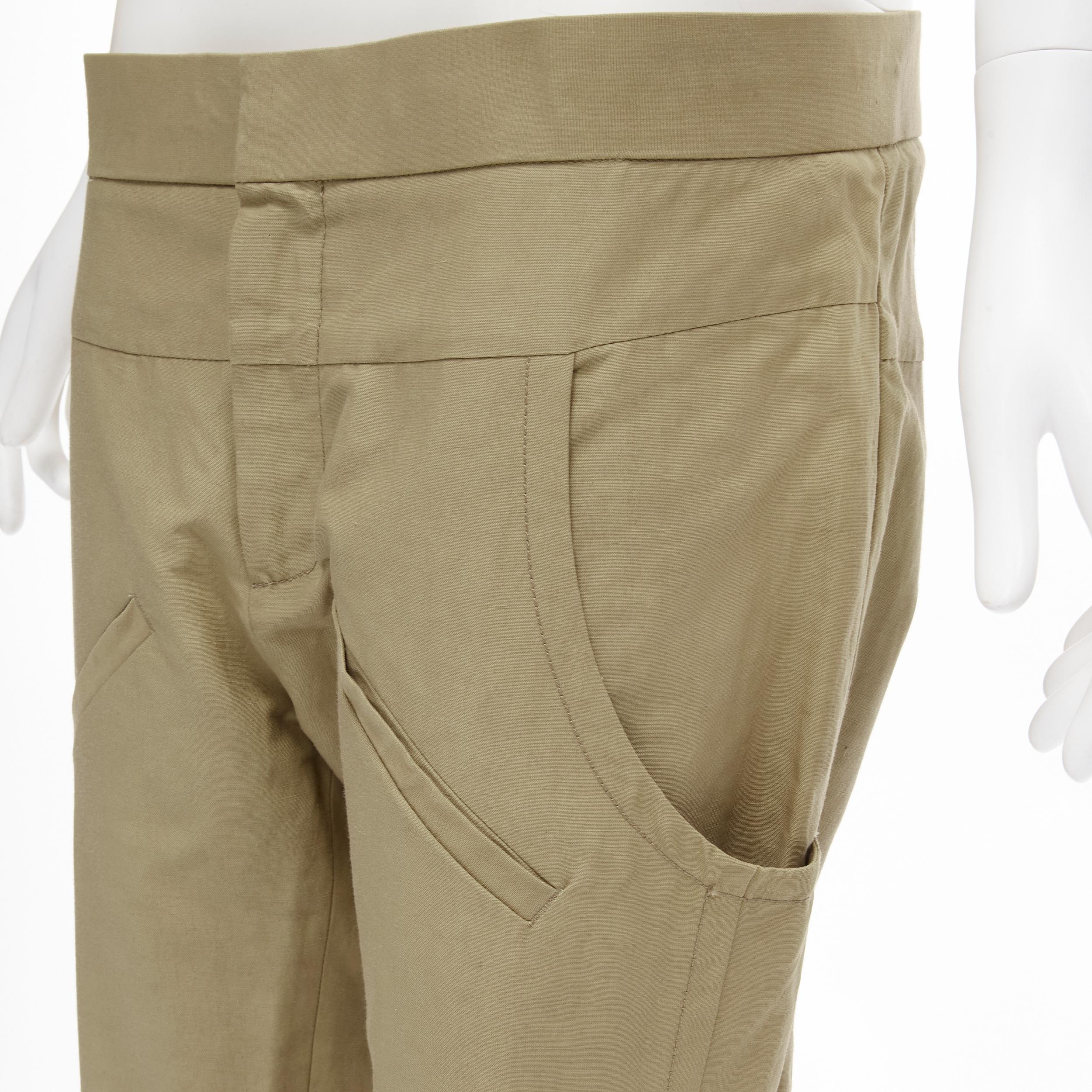 MARNI brown cotton layered hem stirrup jodphur pants IT42 S For Sale 2
