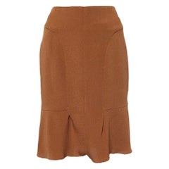 Marni Brauner Krepp-Doppelseidenminirock S
