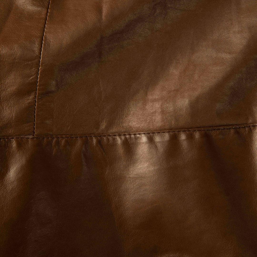 Women's Marni Brown Leather Asymmetric Collar Dress Size S For Sale