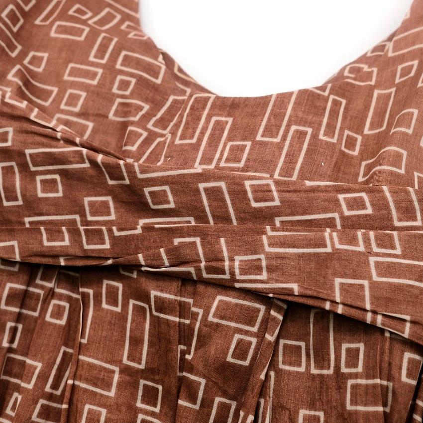 Marni Brown Printed Belted Dress - Size US 6 For Sale 4